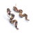 Bochic “Orient” Vintage Ruby & Multi Sapphire Serpent Earrings Set In 18K Gold & Silver Natural Rubies - 1.00 carat...