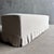 Introducing the April slip covered bench, featuring elegant white oak legs and a slip cover with a wide pleated skirt made...