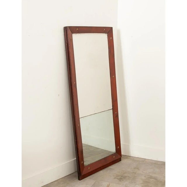 French 19th Century Empire Mahogany Mirror With Bronze Stars For Sale - Image 10 of 11