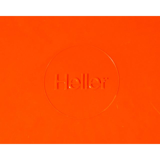 Orange Orange Melamine Stackable Dinner Plates, Set of 11 by Massimo Vignelli for Heller For Sale - Image 8 of 9
