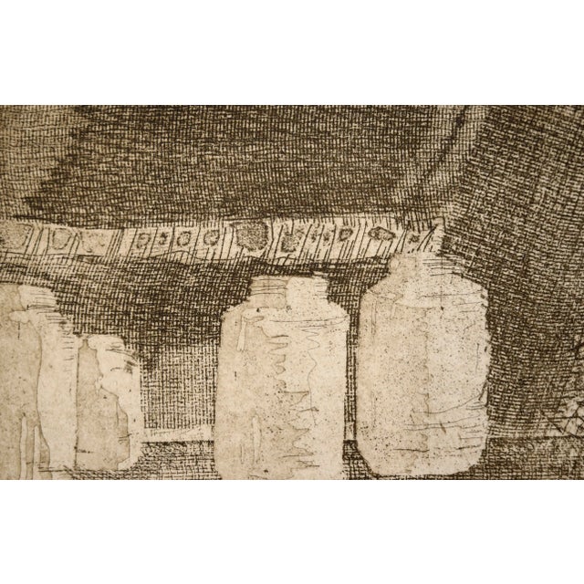 1980s "Still Life" - Etching in Ink on Paper (Artist's Proof) by Doris Warner For Sale - Image 5 of 7