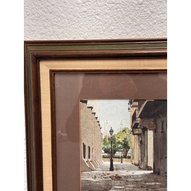 Paul De La Fille New Orleans Watercolor Painting, Framed For Sale - Image 12 of 12