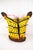 Canary Yellow Mid 20th Century Ceremonial Leather Tiger / Jaguar Mask From Guerrero, Mexico For Sale - Image 8 of 17