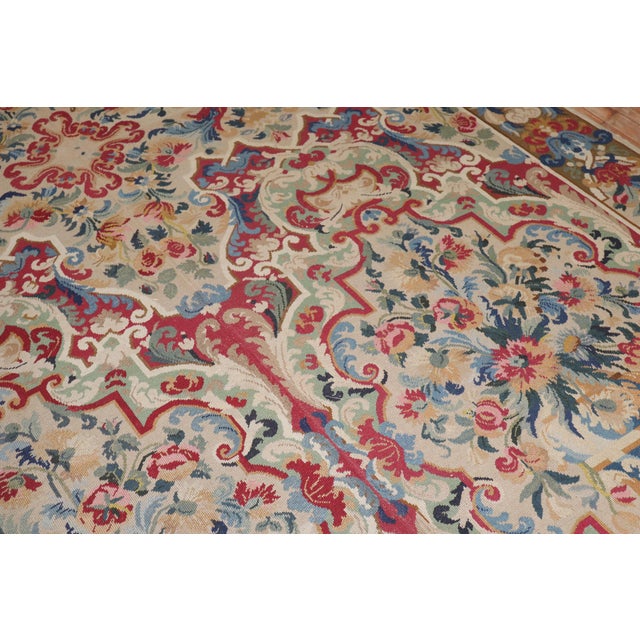 Mid 19th Century Zabihi Collection Dramatic English Needlepoint - 7'7" x 16'3" For Sale - Image 12 of 12