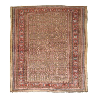 19th Century Bakshaish Square Rug, 12' X 13'7'' For Sale