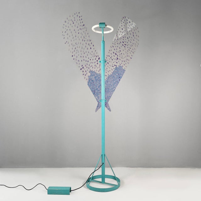 Italian Modern Metropolitan Archangel Floor Lamp in Acrylic Glass and Metal from Ugo La Pietra, 1977 For Sale - Image 4 of 18