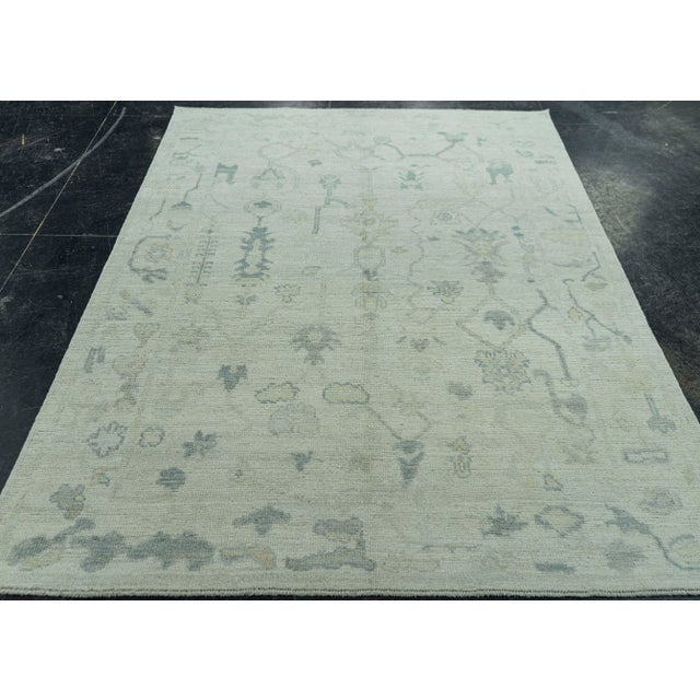 Early 21st Century Turkish Oushak Rug 5'2" x 7'4" #19295 For Sale - Image 5 of 8