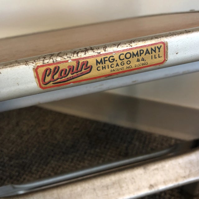 1950s 1950s Industrial Metal Children's Folding Chairs - a Pair For Sale - Image 5 of 6