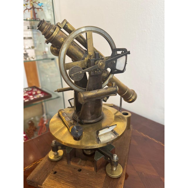 Gerlach Theodolite Warsaw, circa 1910, signed on the compass "G. GERLACH Varsovie", brass with traces of lacquer and...
