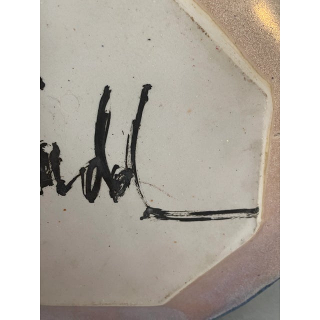 Chestnut 1980s John Shedd Studio Pottery Platter, Signed For Sale - Image 8 of 10
