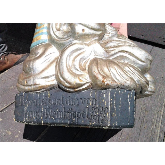 1910s German Haag Mary and Jesus Hand Carved Painted Wooden Sculpture For Sale In Cleveland - Image 6 of 12
