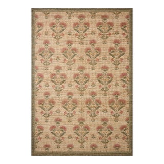 Chris Loves Julia x Loloi Rue Sage / Blush 18" x 18" Sample Rug For Sale