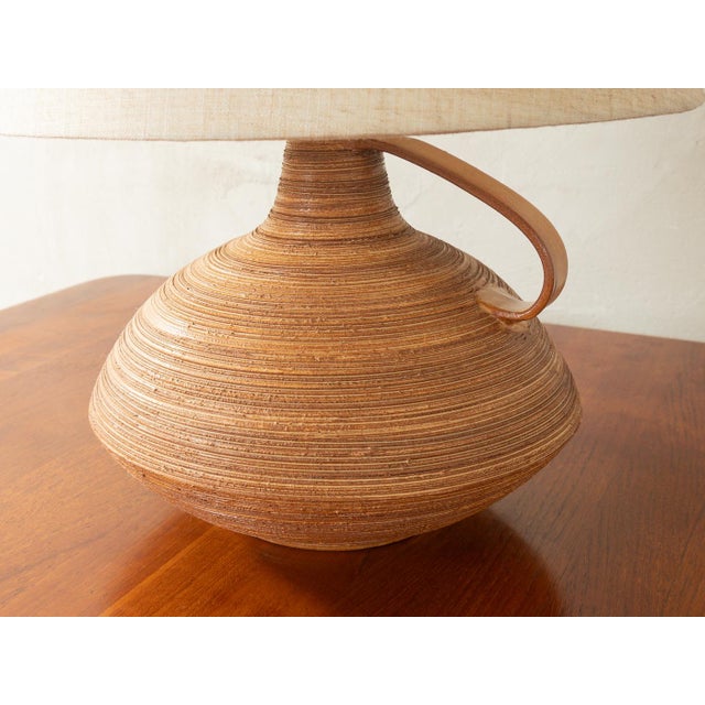 Beige Ceramic Table Lamp, 1960s For Sale - Image 8 of 12