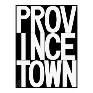 Provincetown Fine Art Poster, Jet Black 30" X 40" by Liz Roache For Sale