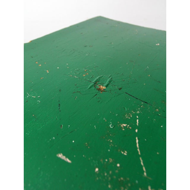 Antique Primitive Green Farmhouse Table For Sale - Image 18 of 18
