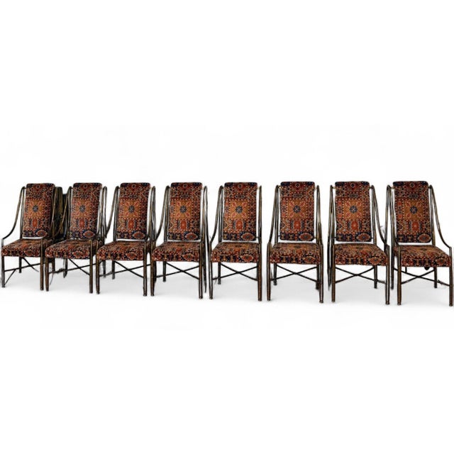 Set of 8 Imperial Brass Dining Chairs Attributed to Weiman / Warren Lloyd for Mastercraft For Sale - Image 18 of 18