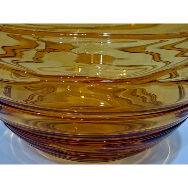 Fulvio Bianconi Venini Honey Bee Hive Ribbed Italian Art Glass Bowl Vase 1970s For Sale In Los Angeles - Image 6 of 8