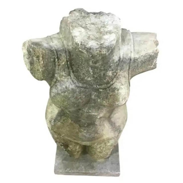 English Indian Style Marble Torso Sculpture For Sale - Image 3 of 8