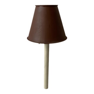 Vintage Modern Style Toleware Metal Small Lamp Shade With Sleeve For Sale