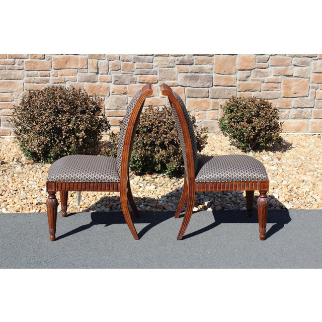 Century Furniture Mahogany Dining Room Chairs With Beacon Hill Upholstery—Set of 8 For Sale - Image 10 of 18