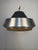 Space Age Pendant Lamp in Brushed Aluminium and Amber Pressed Glass, 1970s For Sale - Image 12 of 12