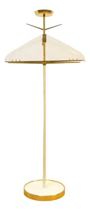 Coat Rack in Brass and Acrylic Glass from Münchner Werkstätten, Germany, 1960s