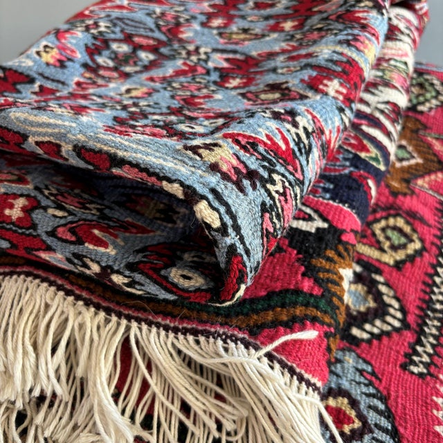 Senneh Kelim Rug, 1980s For Sale - Image 4 of 11