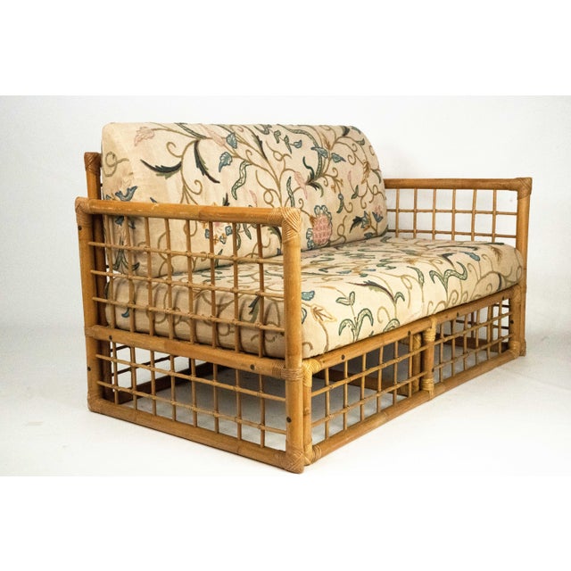 1960s Mid-Century Modern Italian Tropical Chic Loveseat by Vivai Del Sud, 1960s For Sale - Image 5 of 12