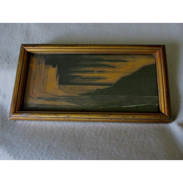 French Early 20th Century Listed French Artist, Madame Andree Karpeles Gilt Gold Art, Print For Sale - Image 3 of 4
