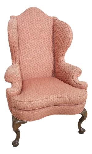 Kittinger Queen Anne Colonial Williamsburg Mahogany Wing Chair