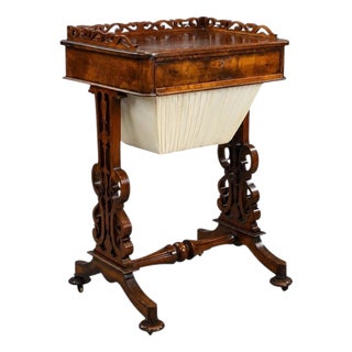 Victorian Mahogany Worktable, 1860 For Sale