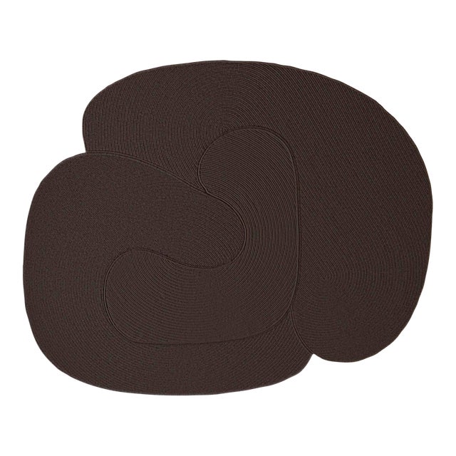 Riff Rug, 4x6ft, Brown, From Souda, Braided, Coiled Wool Area Rug For Sale