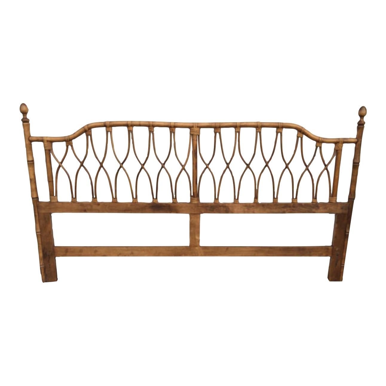 Faux Bamboo & Wicker King Size Headboard Chairish