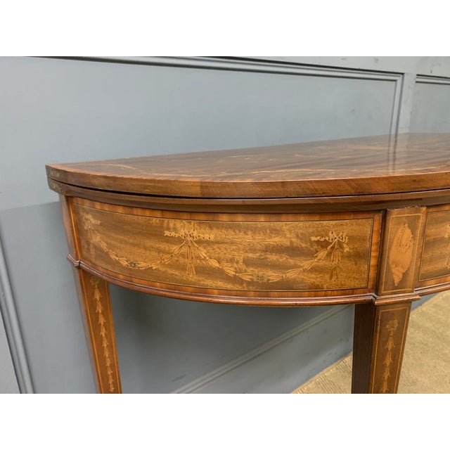 Antique Inlaid Mahogany Card Table, 1900 For Sale - Image 10 of 16