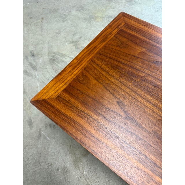 Mid Century Modern Walnut Coffee Table by Jack Cartwright for Founders Furniture 1970’s For Sale - Image 10 of 12