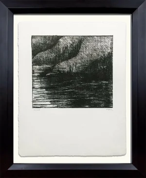 1970s Vintage Henry Moore "Fjord" Hand Signed Original Lithograph Print