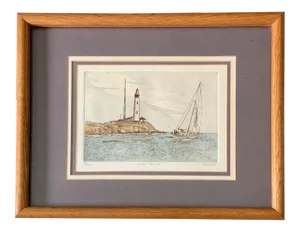 Vintage Seascape Print by Keith Lee, Signed