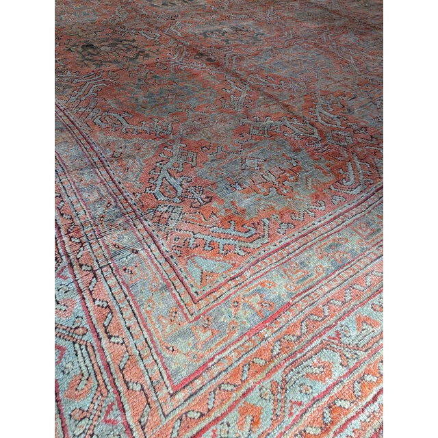Textile Antique Turkish Oushak Rug, Circa 1900 For Sale - Image 7 of 7