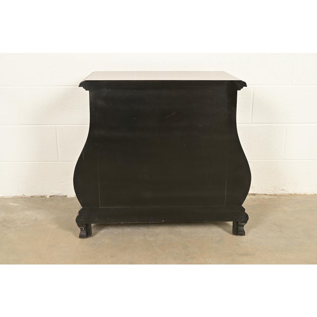 Maitland Smith Style Dutch Louis XV Burled Walnut Bombe Chest or Commode For Sale - Image 15 of 16