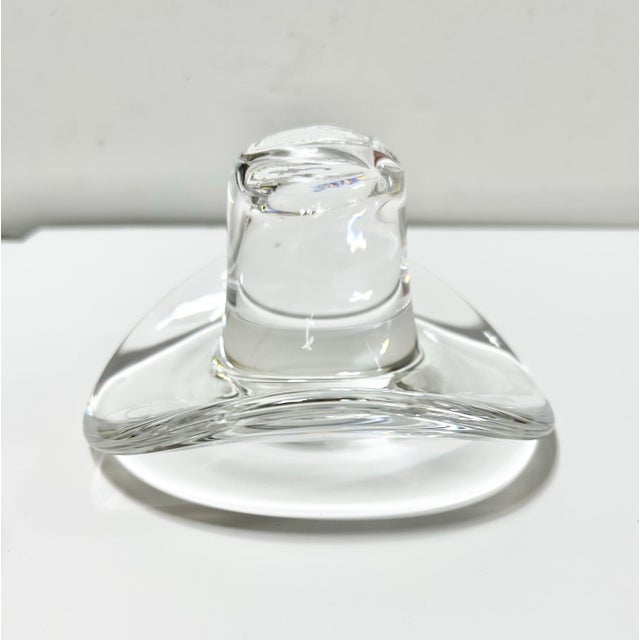 1970s Signed Marcolin Sardinia Crystal Cowboy Hat Paperweight, Southwest Western Decor For Sale In Louisville - Image 6 of 12