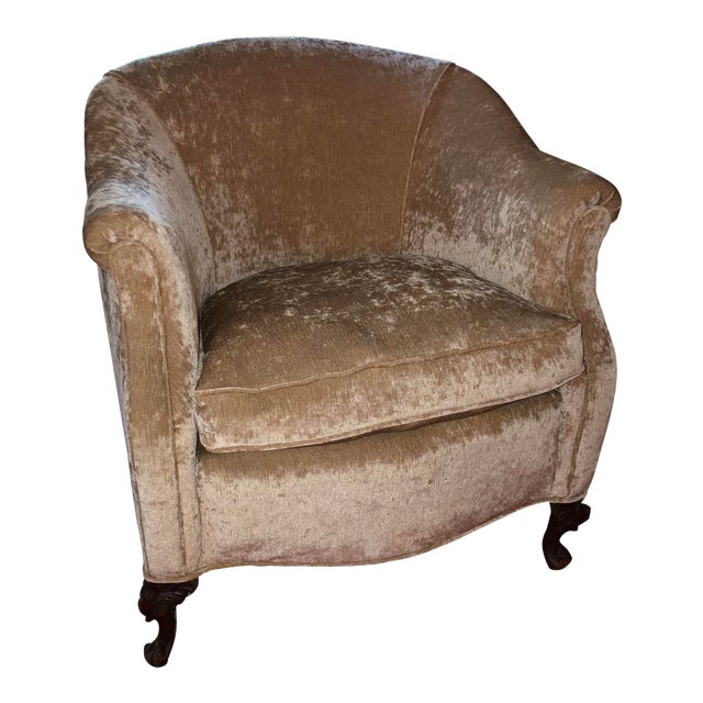 Antique Crushed Gold Velvet Chair Chairish