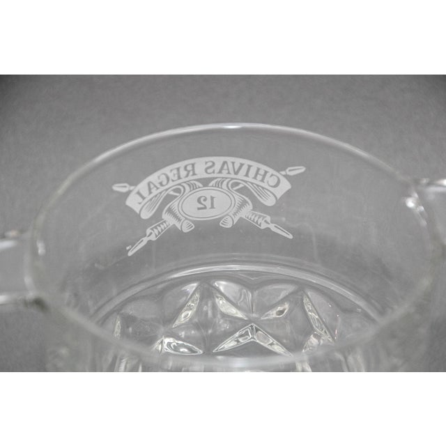 Transparent Vintage Heavy Cut Glass Ice Bucket Chivas Regal France 1980s For Sale - Image 8 of 12