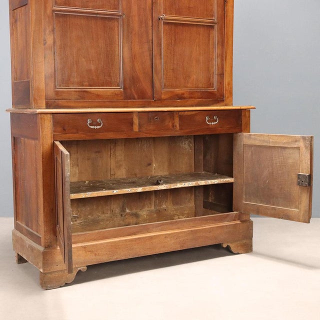 Brown Double Body Cabinet in Walnut For Sale - Image 8 of 13