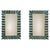Blue Sculptural Turquoise Murano Glass and Brass Mirrors, 2000s, Set of 2 For Sale - Image 8 of 8