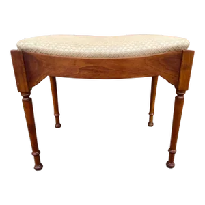Vintage Stickley Federal Style Turned Leg Footstool or Ottoman