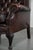 Brown English Chesterfield Cowhide Wing Armchairs, Set of 2 For Sale - Image 8 of 12
