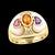 Modern Diamond, Citrine, Blue Topaz Ring in 18 Karat Yellow Gold 7.9 Gm, Size 7 For Sale - Image 3 of 8