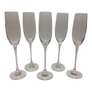 Early 21st Century Lenox Tuscony Champagne Flutes- Set of 5