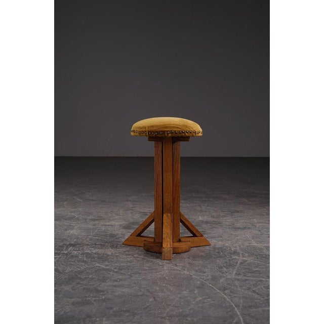 Vintage Architectural Stool, 1930s For Sale - Image 11 of 12