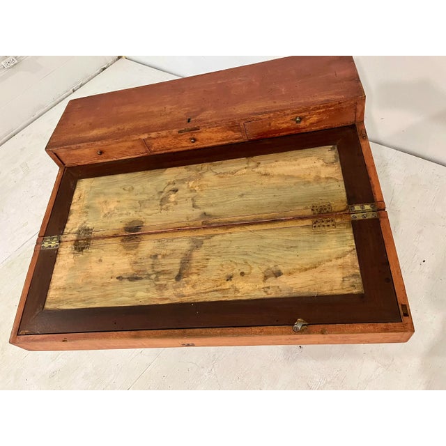 Antique Primitive Empire Style Butler's Secretary Chest of Drawers For Sale - Image 4 of 12